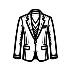  Blazer Jacket suit flat sketch fashion illustration