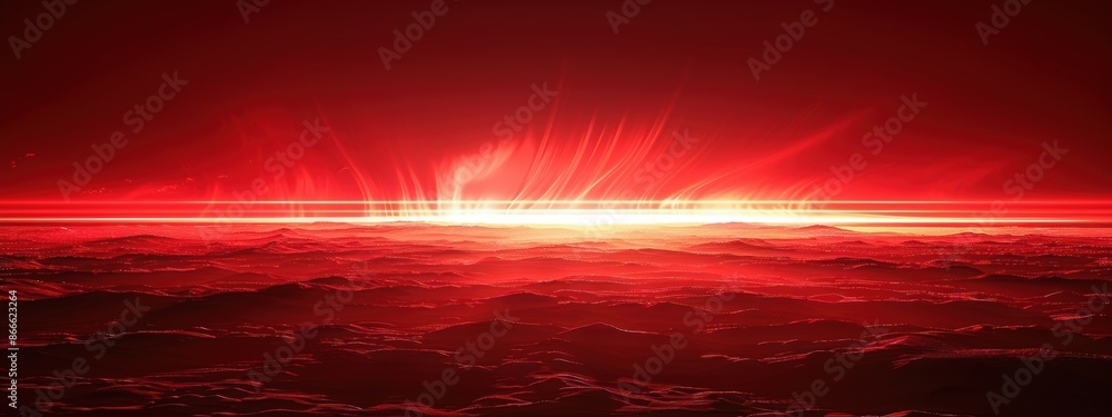 Poster a background with a gradient from light to dark, with the lightest point being a blank red space.