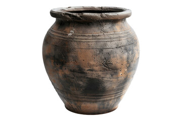 Rustic pot isolated on white background