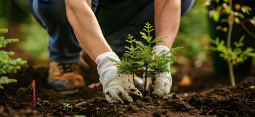 Naklejka premium Dirt to Green: The Journey of Regeneration