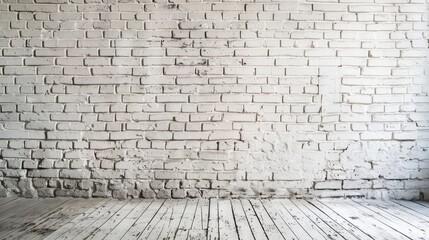Texture or background White brick wall with space for content