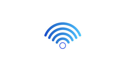 WiFi icon with blue radiating signal waves
