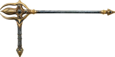 Wizard's wand isolated on transparent or white background 