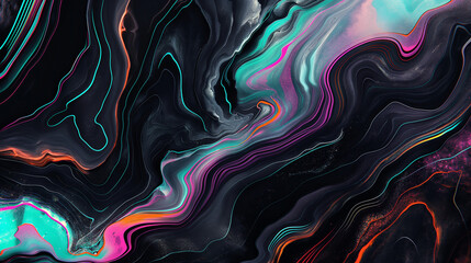 Obraz premium Liquid dark melting abstract wallpaper background