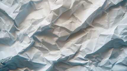Obraz premium A close-up of a piece of paper with a crumpled texture, highlighting the abstract patterns and folds.