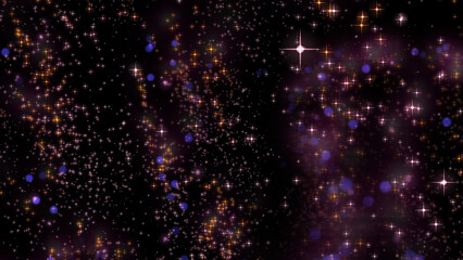 Futuristic storm in a distant galaxy. Dissertation topic. 3D. 4K. Isolated black background.
