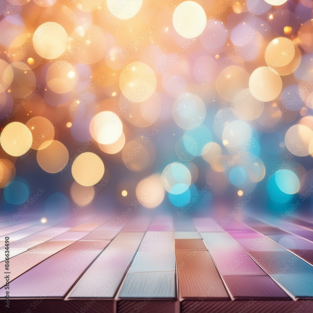 Aufkleber mesmerizing bokeh sparkles in vibrant backdrop