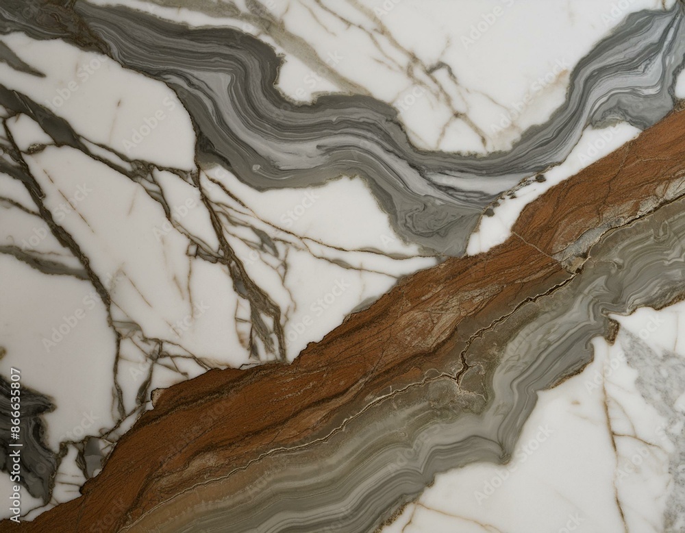 Poster white marble texture with natural pattern for background or design art work.