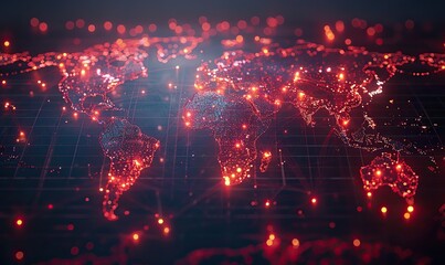 Fototapeta premium E-commerce connects the world through digital technologies and big data analytics, enabling global business and connectivity.