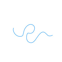 strands of blue thread