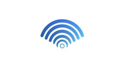 Blue gradient wifi signal icon representing connectivity.