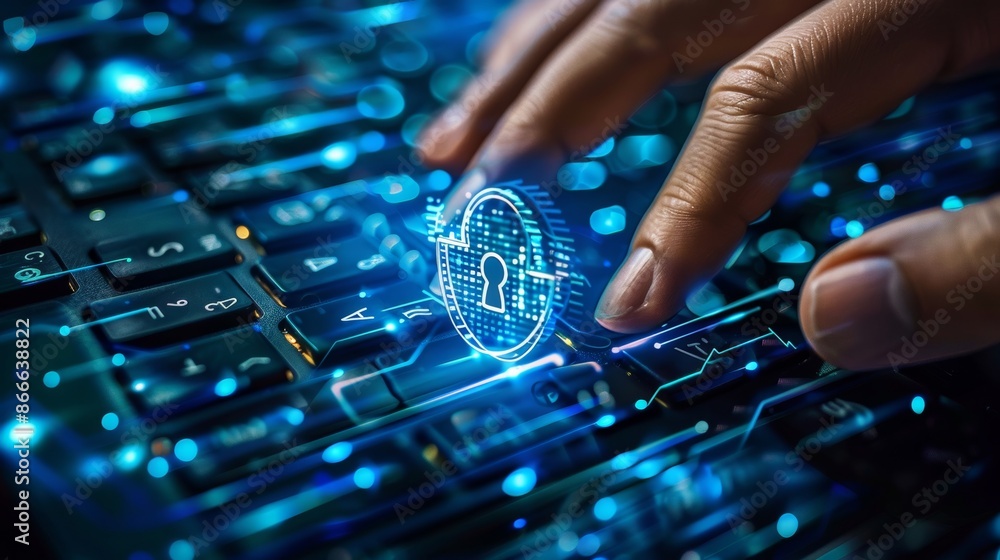 Poster using your finger, press the enter key on the keyboard to lock the keyboard. computer shield cyber k