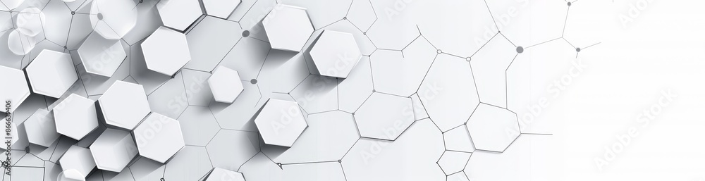 Poster design with hexagonal elements. abstract geometric background. medical, technology, or science desig