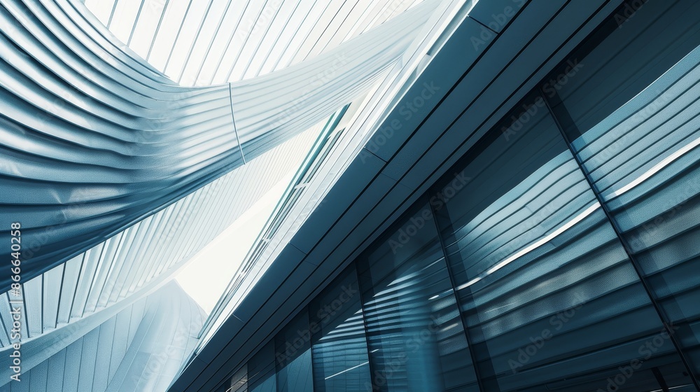 Poster abstract architecture lines on a modern background.