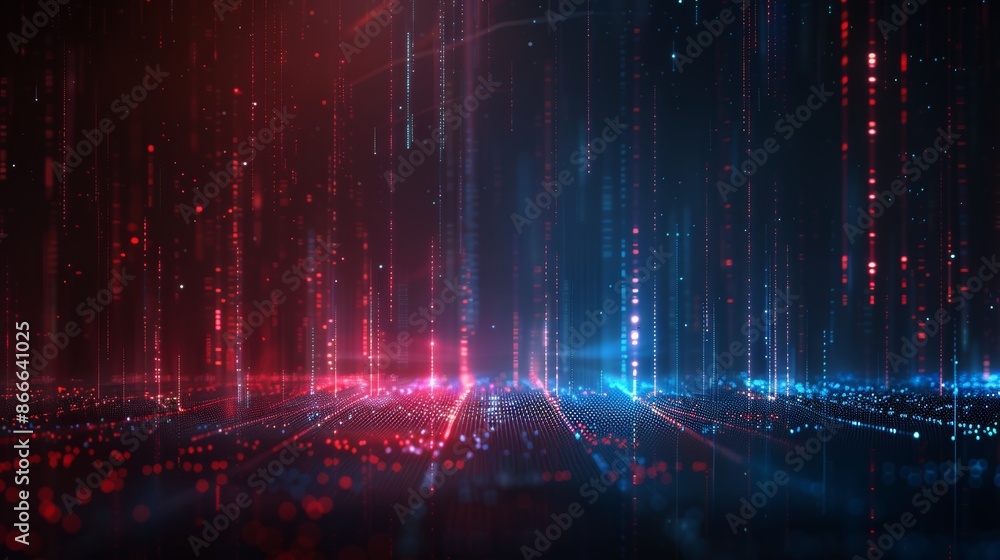 Poster various topics of technology in digital data abstract backgrounds, data analysis and access to digit