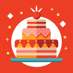 Create a unique holiday atmosphere with our vector poster template for International Cake Day.
