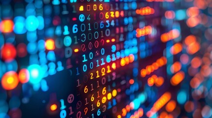 Obraz premium Informatix & programing. Binary code & networks. Technology & internet abstract