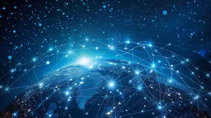 Global network of telecommunications on the planet earth based on Internet technology, blockchain, and Internet of Things.