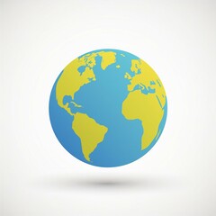 Naklejka premium simple planet earth symbol illustration 