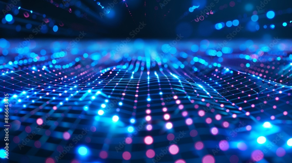Poster background with dots and lines depicting a network connection. a futuristic design background for pr