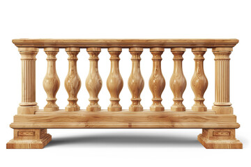 wood balustrades with pillars
