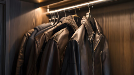 Fototapeta premium Men's leather jackets