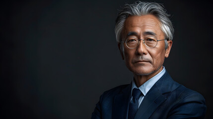 Fototapeta premium Senior businessman standing with arms