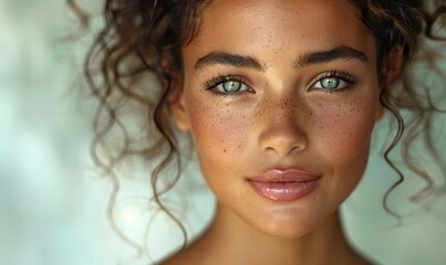 Naklejka premium Clear vibrant skin of beautiful young woman.