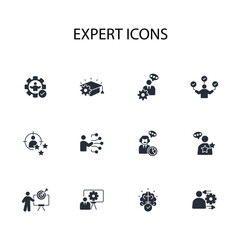 Expert icon set.vector.Editable stroke.linear style sign for use web design,logo.Symbol illustration.