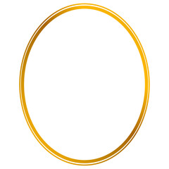 Simple gold oval frame