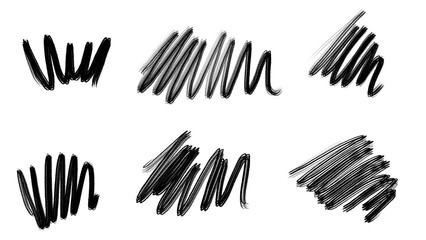 set of scribbles transparent png