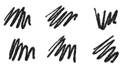 set of scribbles transparent png