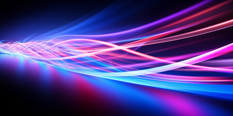 Swirling and Twisting Light Trails in a Spectral Symphony, Abstract light trails