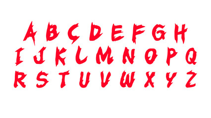 abstract red font design vector