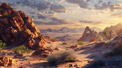 Fototapeta premium Experience the desert's mystique through our curated wallpapers., clean background, Photo stock style, clean background, no copyrighted logo, no letters
