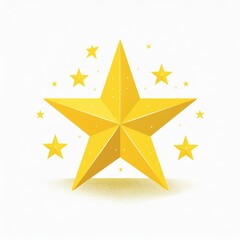 Obraz premium simple yellow stars symbol cartoon image