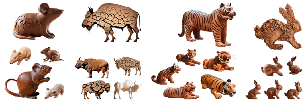 animal earth isolated collection set zodiac sign