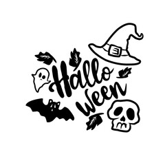 Happy halloween with skull
