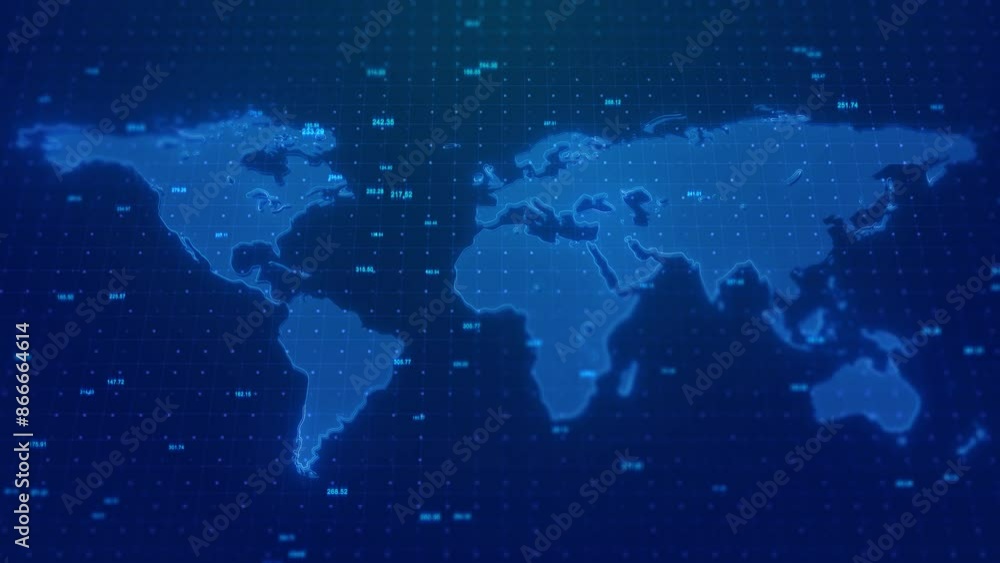 Poster futuristic cyber space globe background. digital technology globe map concept. studio background for