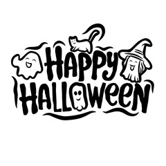 Happy halloween typography