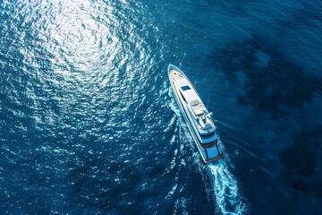 Obraz premium Big beautiful yacht on the sea