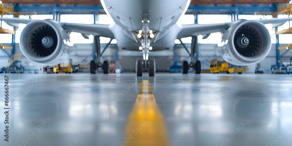 Poster safety check for aircraft maintenance system ensuring safe flight operations and part replacements. 