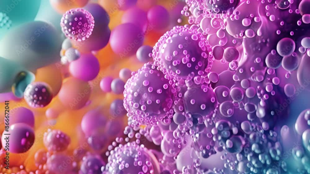 Poster the layers of vibrant colors in this animation represent the different types of cytokines being rele
