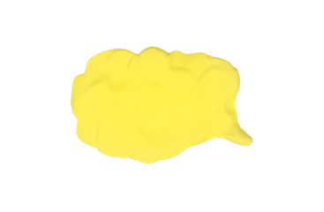 Speech bubble of plasticine or clay isolated on transparent background