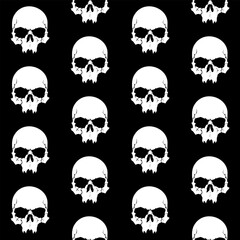 Skull horror seamless pattern. Pattern for halloween. 
