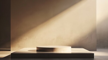 Minimalist Product Display Platform With Natural Light