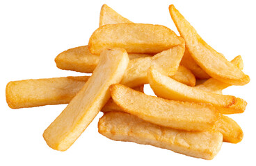 Large side order French fries as a .png file; copy space