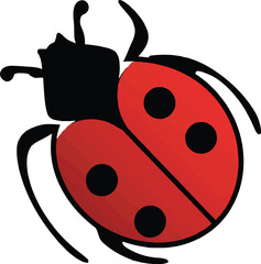 A red ladybug vector image