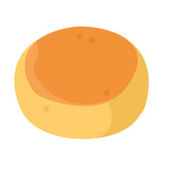 Kue pia or bakpia vector illustration isolated on white background, indonesian street food, bakpia pathok icon, bakpia pathuk clip art, jajanan makanan lokal indonesia
