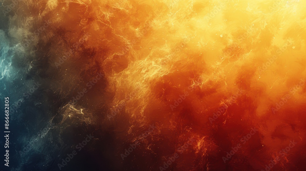 Poster a background with a gradient from light to dark, with the lightest point being a blank orange space.